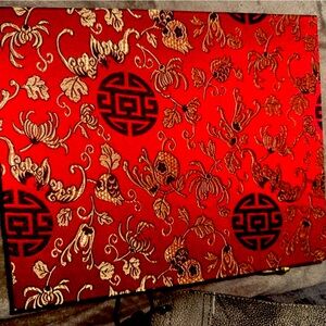 Chinese Mahjong Game Set 144 Tiles in Ornate Case 1.25 x .75 Inch Tiles